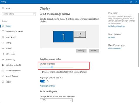 Brightness Color meter inc|windows 10 brightness settings.